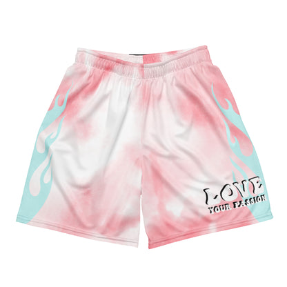 'Pink Watercolor' Mesh Shorts