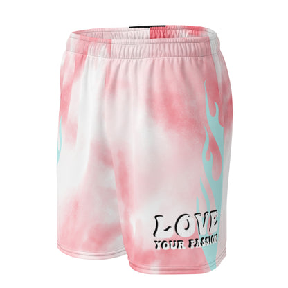 'Pink Watercolor' Mesh Shorts