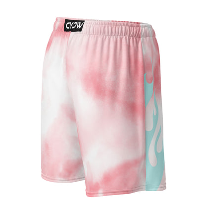 'Pink Watercolor' Mesh Shorts