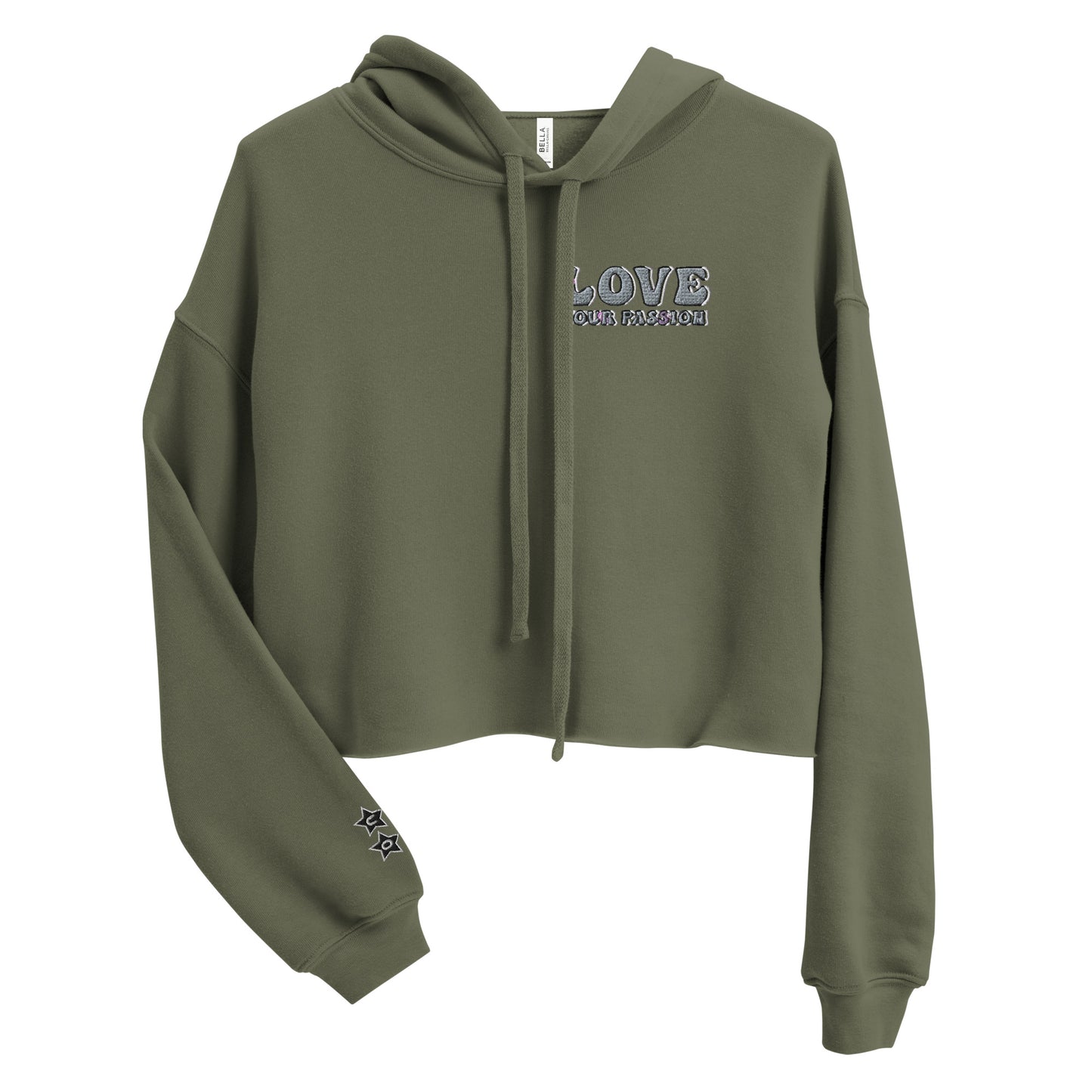 'Love Your Passion' Cropped Hoodie