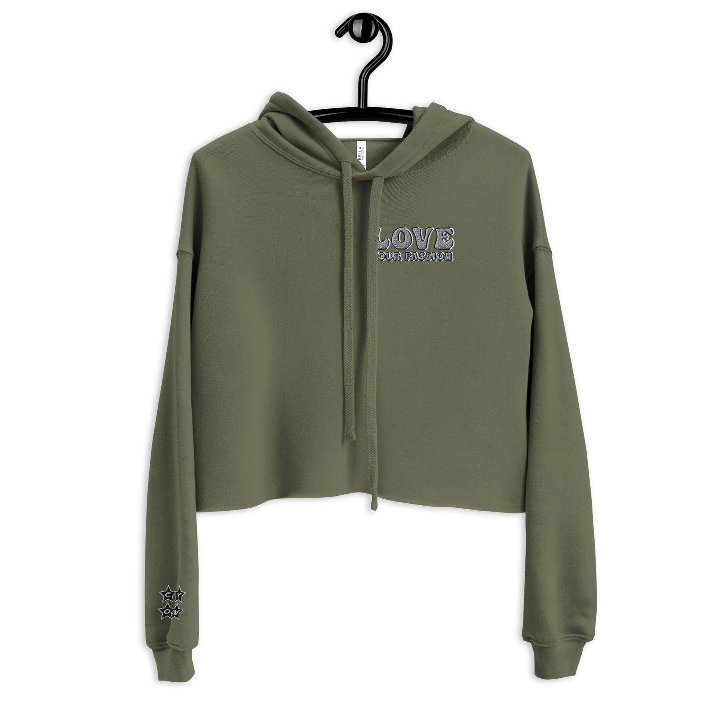 'Love Your Passion' Cropped Hoodie