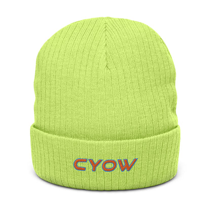 'CYOW' Ribbed Knit Beanie