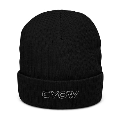 'CYOW' Ribbed Knit Beanie