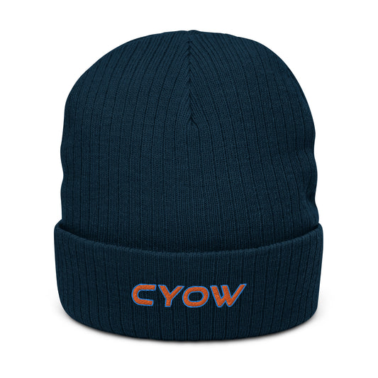 'CYOW' Ribbed Knit Beanie