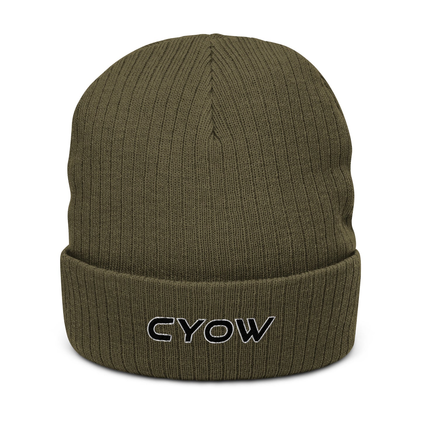 'CYOW' Ribbed Knit Beanie